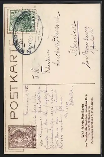 AK Kaiserin Auguste Victoria von Preussen samt ihrer Tochter