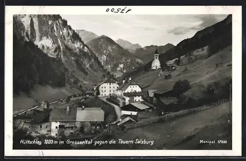 AK Hüttschlag, Ortsansicht gegen die Tauern