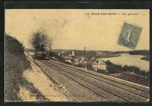 AK la Celle-sur-Seine, vue générale