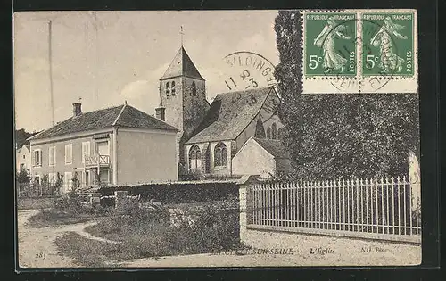AK La Celle-sur-Seine, L`Église