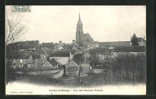 AK Lorrez-le-Bocage, Vue des Anciens Fossés