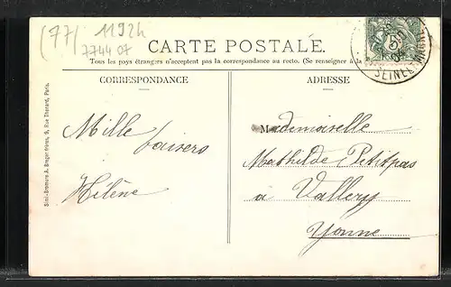 AK Lorrez-le-Bocage, Vue des Anciens Fossés