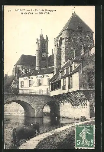 AK Moret, la Porte de Bourgogne ou du Pont