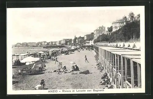 AK Anzio, Riviera di Levante con Bagnanti