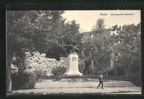 AK Aosta, Monumento Umberto I.