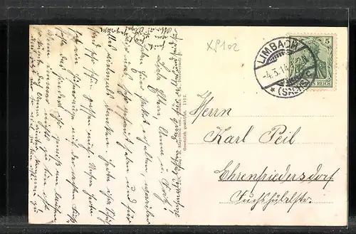 AK Limbach i. Sa., Kaiserliches Postamt