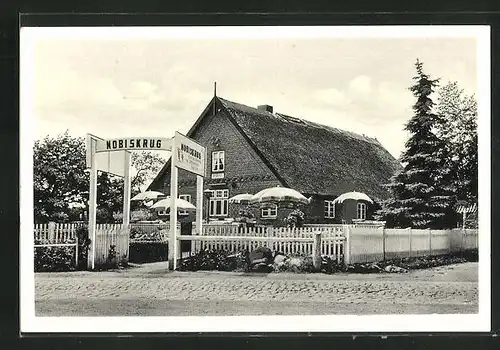 AK Gross Sarau, Gasthaus Nobiskrug am Ratzeburger See