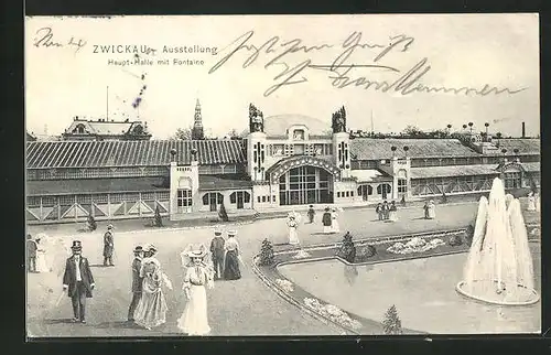 AK Zwickau, Gewerbe- und Industrie-Ausstellung 1906Haupt-Halle