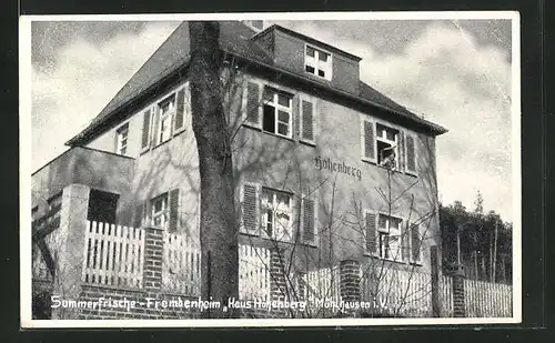 AK Mühlhausen i. V., Hotel Haus Hohenberg im Sonnenschein