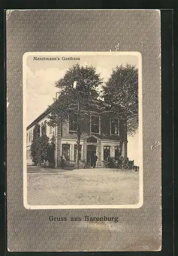 Passepartout-AK Barenburg, Maschmann`s Gasthaus