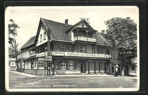 AK Bad Suderode / Harz, Gasthaus Zum deutschen Haus