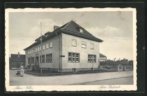 AK Aken / Elbe, Neues Postamt