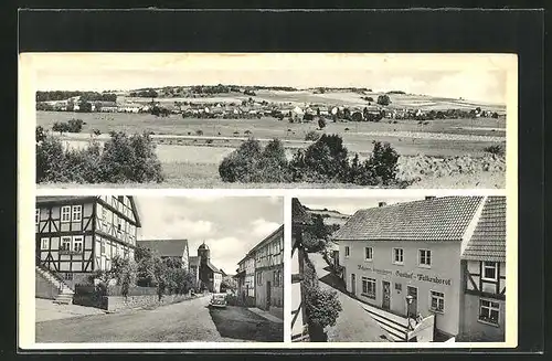 AK Melsungen, Panorama, Strassenpartie, Gasthof zum Falkenhorst