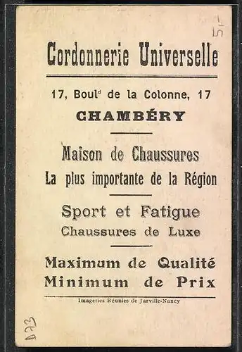 Kaufmannsbild Chambéry, Cordonnerie Universelle, Maison de Chaussures, Bobiche Rapin