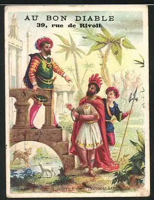 Kaufmannsbild Au Bon Diable, Le Loup et L`Agneau, Der Wolf und das Lamm, Herr und Gefangener
