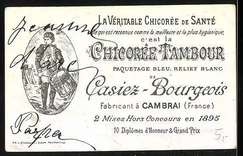 Sammelbild Chicoree au Tambour Casiez-Bourgeois, Roi Charles VII