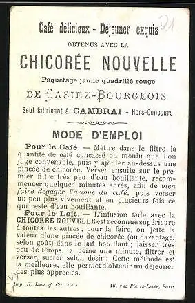 Sammelbild Chicoree Nouvelle de Casiez-Bourgeois, La Danse