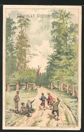 Sammelbild Chocolat Guèrin-Boutron, Les Chevaux