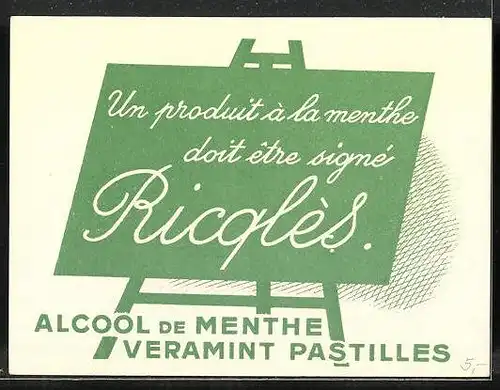 Sammelbild Ricqlès, Alcool de Menthe veramint Pastilles, Savez-vous planter les choux?