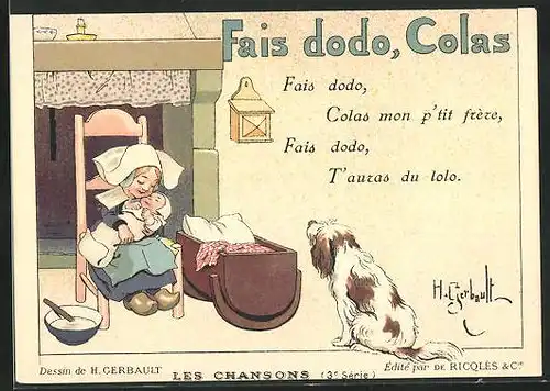 Sammelbild Ricqlès, Product Hygiènique, Fais dodo, Colas