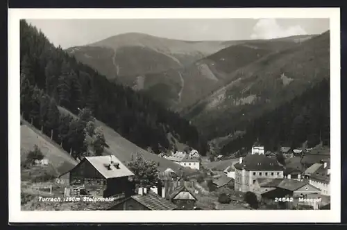 AK Turrach, Ortsansicht aus der Vogelschau