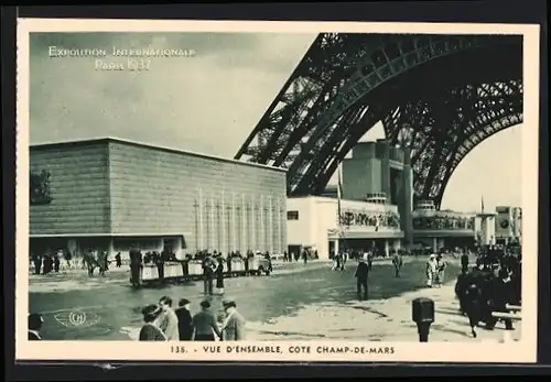 AK Paris, Exposition internationale 1937, Vue D`Ensemble. Cote Champs-de-Mars
