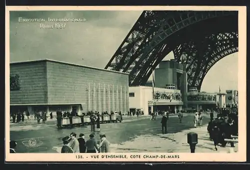 AK Paris, Exposition internationale 1937, Vue D'Ensemble, cote Champs-de-Mars