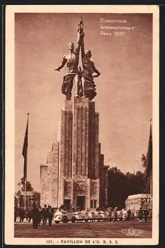 AK Paris, Exposition Internationale 1937, Pavillon de l`U. R. S. S., Ausstellung
