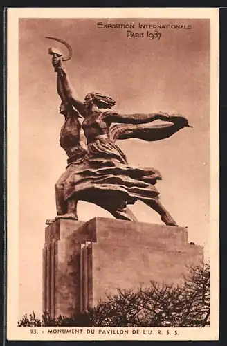 AK Paris, Exposition internationale 1937, Monument du Pavillon de L`U.R.S.S.