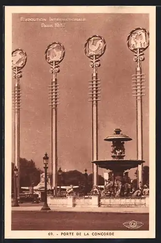 AK Paris, Exposition internationale 1937, Porte de la concorde