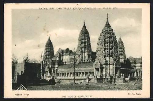 AK Paris, Exposition coloniale internationale 1931, Tmple D`Angkor-Vat