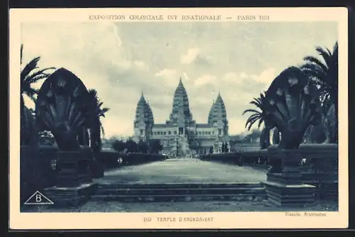 AK Paris, Exposition coloniale internationale 1931, Temple d`Angkor-Vat (Blanche, Arch.)