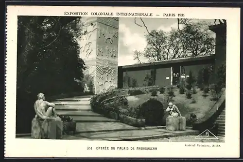 AK Paris, Exposition coloniale internationale 1931, Entree du Palais de Madagascar