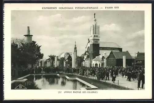 AK Paris, Exposition Coloniale Internationale 1931, Grande Avenue des Colonies