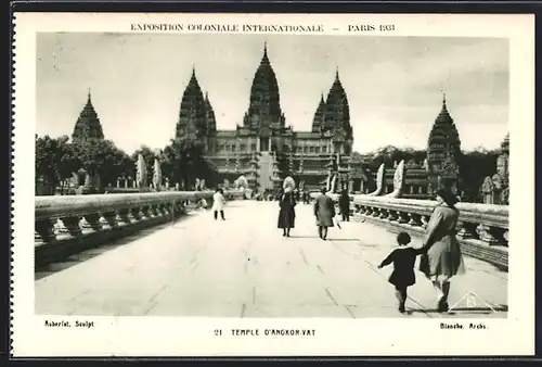 AK Paris, Exposition coloniale internationale 1931, Temple d`Angkor-Vat (Blanche, Arch.)