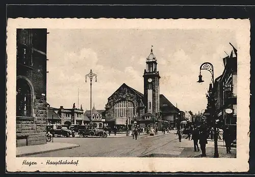 AK Hagen, Blick zum Hauptbahnhof