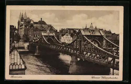 AK Bremen, Grosse Weserbrücke