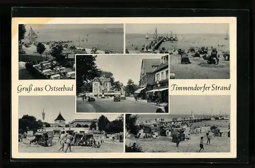 AK Timmendorfer Strand, Strandpartien, Segelboote, Strassenpartie, Strandhalle