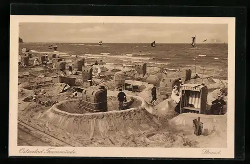 AK Travemünde, Strandkörbe am Meer