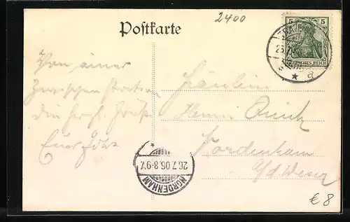 AK Travemünde, Strand mit Badeanstalt