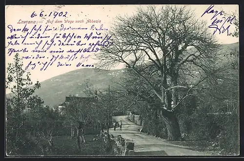 AK Lovrana, Auf dem Wege nach Abbazia