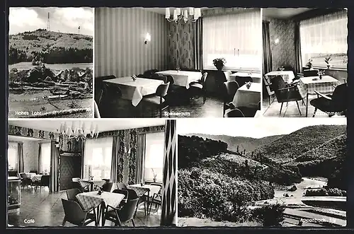 AK Battenhausen, Hotel und Pension Sonnenhof, Speiseraum, Gastzimmer, Café, Bes. W. Siegfried, Appenbach-Tal