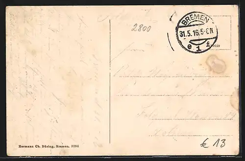 AK Bremen, Ortsansicht mit Grosse Weserbrücke