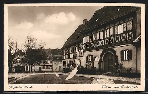 AK Hofheim /Untfr., Marktplatz mit Geschäft