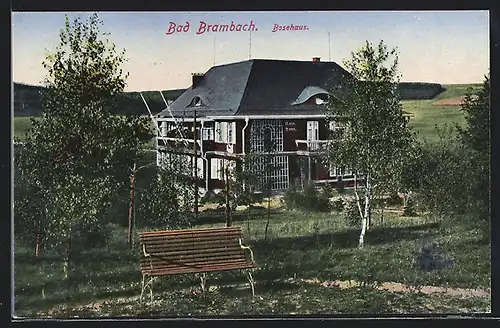 AK Bad Brambach, Blick auf das Bosehaus
