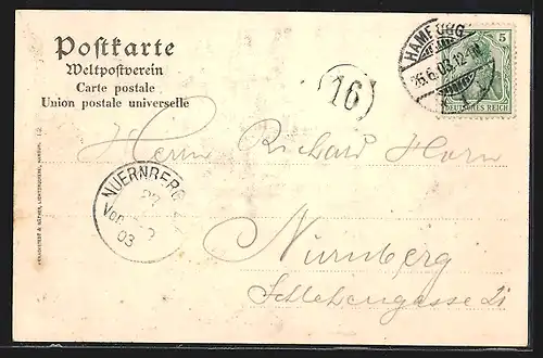 AK Hamburg, Enthüllung des Kaiser Wilhelm Denkmal 1903