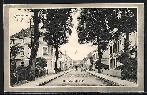 AK Hagenow i. M., Blick in die Bahnhofstrasse