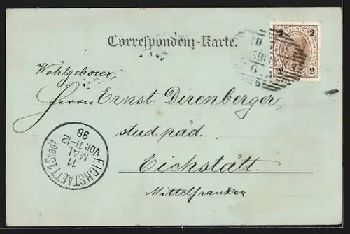 Mondschein-AK Mühlbachl, Kloster Maria Waldrast