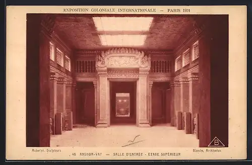 AK Paris, Exposition Coloniale Internationale 1931, Angkor-Vat, Salle d`Entree, Etage Superieur, Ausstellung