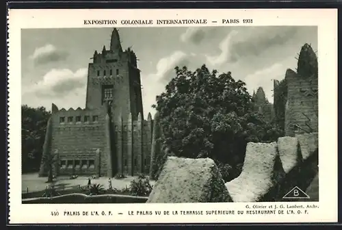 AK Paris, Exposition Coloniale Internationale 1931, Palais de L`A. O. F., Ausstellung